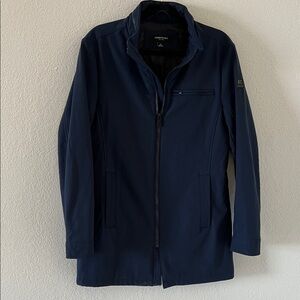 Kenneth Cole Men's Dark Blue Trench Coat